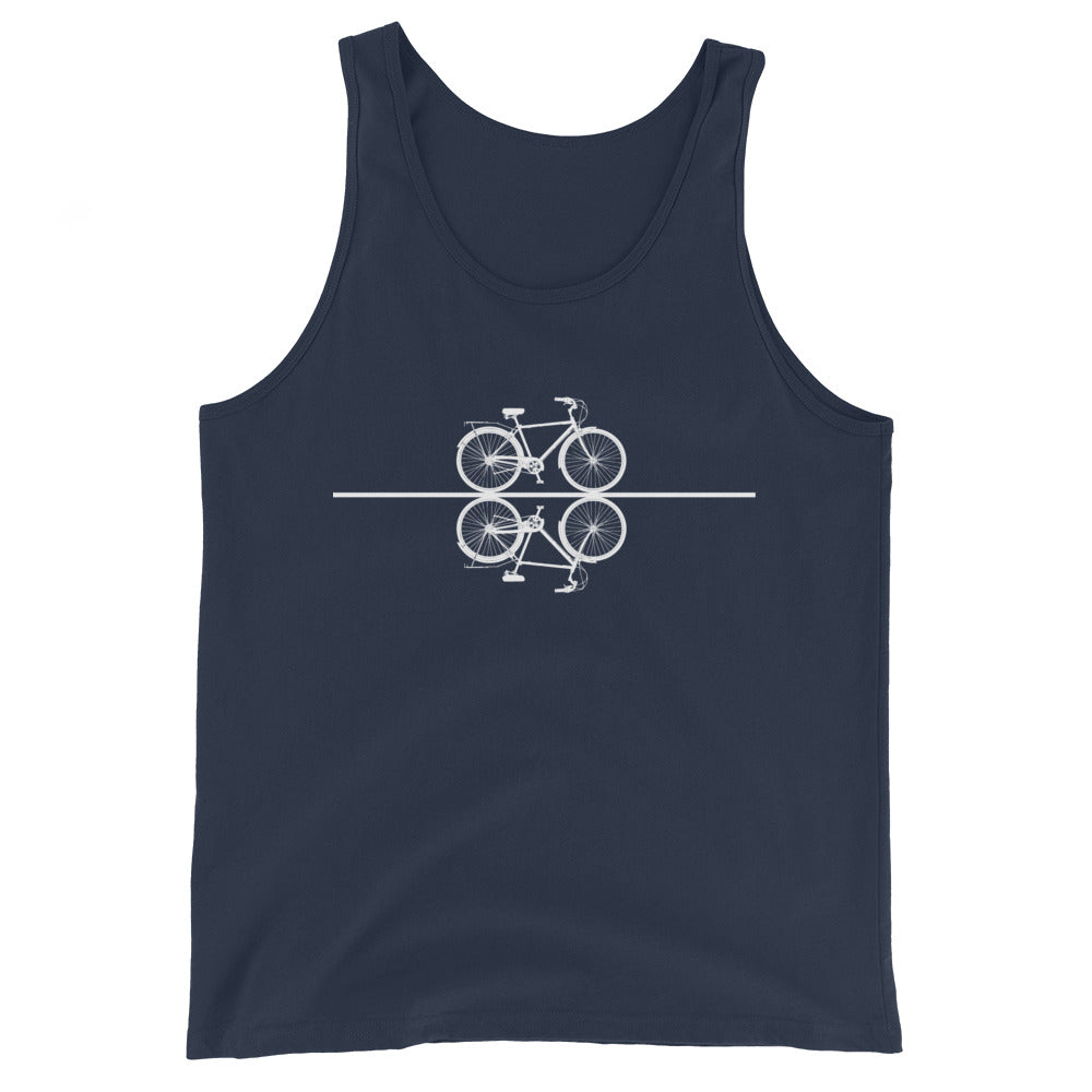 Gerade_Linie_-_Radfahren_-_(F) - Herren Tanktop fahrrad xxx yyy zzz Navy