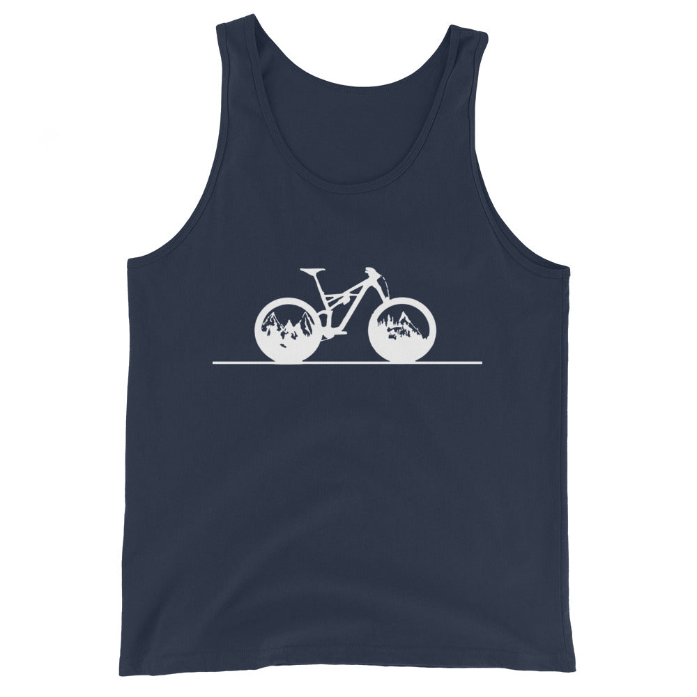 Gerade Linie - Berge - Radfahren - - Herren Tanktop fahrrad xxx yyy zzz Navy