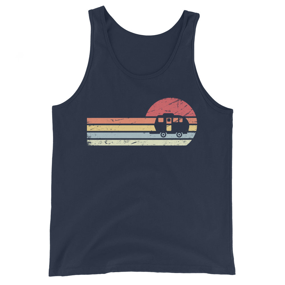 Sonne und Retro Linies - Camping Caravan - (C) - Men’s Staple Tank Top | Bella + Canvas 3480