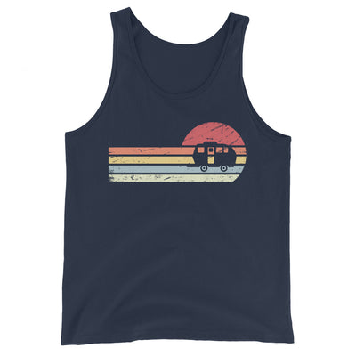 Sonne und Retro Linies - Camping Caravan - Herren Tanktop camping xxx yyy zzz Navy