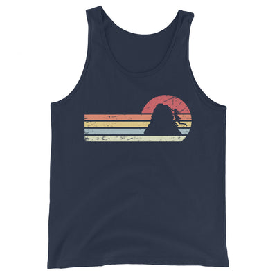 Sonne und Retro Linies - Frau Klettern - - Men’s Staple Tank Top | Bella + Canvas 3480 klettern xxx yyy zzz Navy