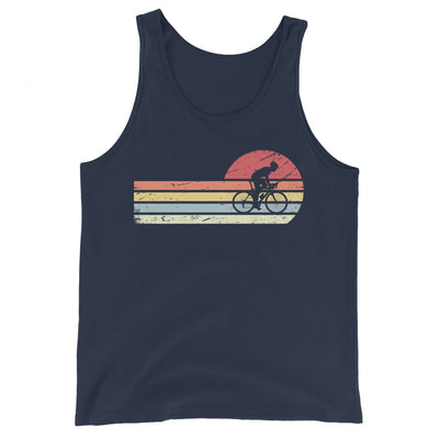 Sonne und Retro Linies - Man Radfahren - Herren Tanktop fahrrad xxx yyy zzz Navy