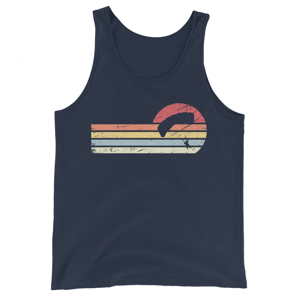 Sonne und Retro Linies - Paragleiten - Herren Tanktop berge xxx yyy zzz Navy