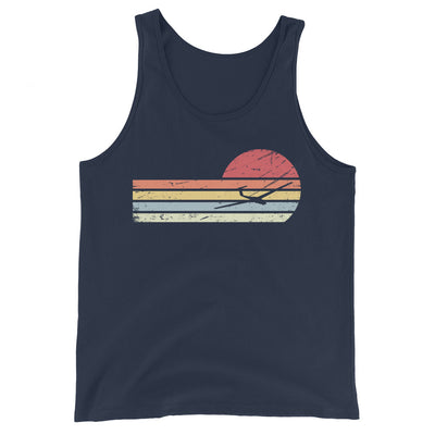 Sonne und Retro Linies - Segelflugzeug - Herren Tanktop berge xxx yyy zzz Navy