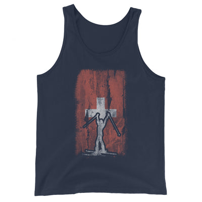 Schweizer Flagge 1 und Skifahren - Herren Tanktop klettern ski xxx yyy zzz Navy