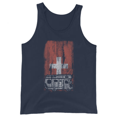 Schweizer Flagge und Camping - Herren Tanktop camping xxx yyy zzz Navy