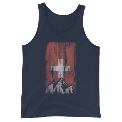 Schweizer Flagge und Berge - Herren Tanktop berge xxx yyy zzz Navy