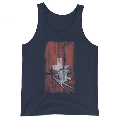 Schweizer Flagge und Skifahren - Herren Tanktop klettern ski xxx yyy zzz Navy