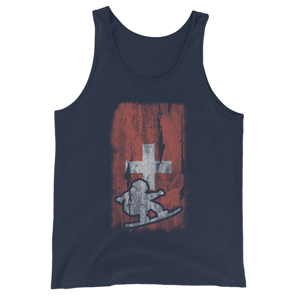 Schweizer Flagge und Snowboarding - Herren Tanktop snowboarden xxx yyy zzz Navy