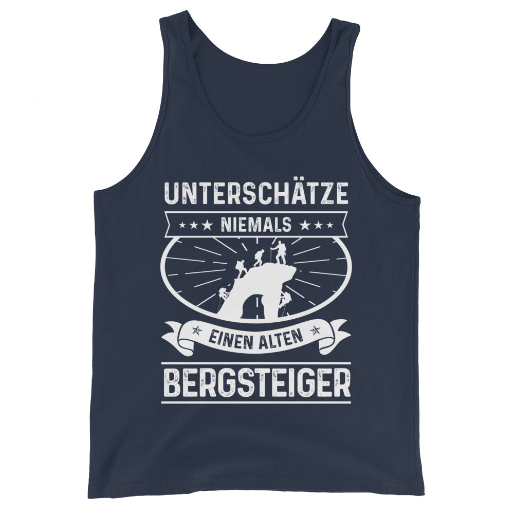 Unterschatze Niemals Einen Alten Bergsteiger - Herren Tanktop klettern xxx yyy zzz Navy