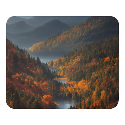 Berge, Wald und Nebel - Malerei - Mauspad berge xxx Default Title