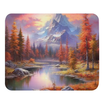 Landschaftsmalerei - Berge, Bäume, Bergsee und Herbstfarben - Mauspad berge xxx Default Title