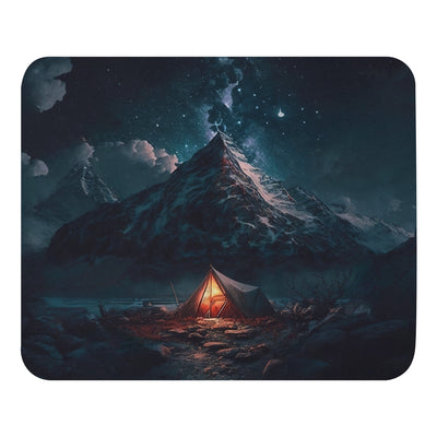 Zelt und Berg in der Nacht - Sterne am Himmel - Landschaftsmalerei - Mauspad camping xxx Default Title
