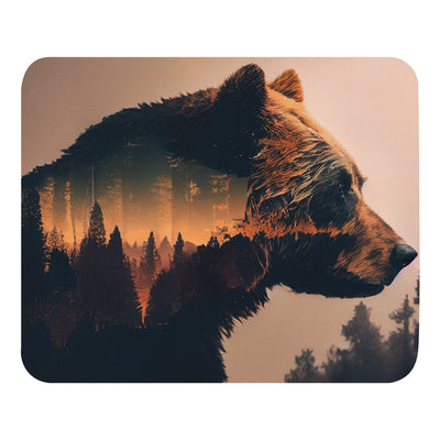 Bär und Bäume Illustration - Mauspad camping xxx Default Title