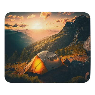 Zelt auf Berg im Sonnenaufgang - Landschafts - Mauspad camping xxx Default Title