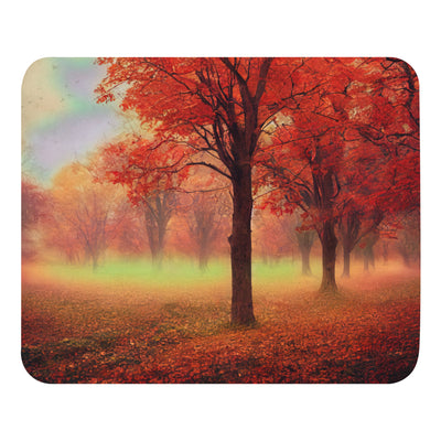 Wald im Herbst - Rote Herbstblätter - Mauspad camping xxx Default Title