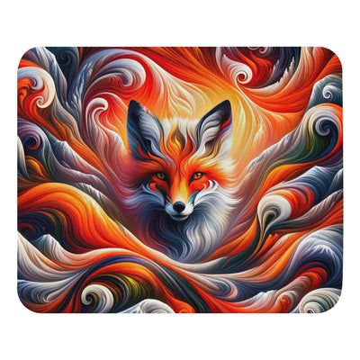 Abstraktes Kunstwerk, das den Geist der Alpen verkörpert. Leuchtender Fuchs in den Farben Orange, Rot, Weiß - Mauspad camping xxx yyy zzz Default Title
