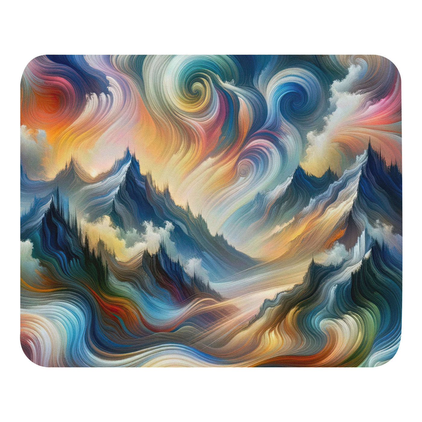 Ätherische schöne Alpen in lebendigen Farbwirbeln - Abstrakte Berge - Mauspad berge xxx yyy zzz Default Title
