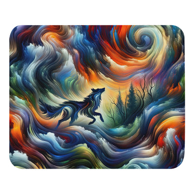 Alpen Abstraktgemälde mit Wolf Silhouette in lebhaften Farben (AN) - Mauspad xxx yyy zzz Default Title