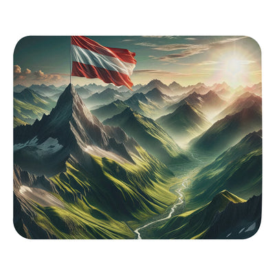 Alpen Gebirge: Fotorealistische Bergfläche mit Österreichischer Flagge - Mauspad berge xxx yyy zzz Default Title