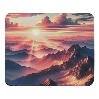 Schöne Berge bei Sonnenaufgang: Malerei in Pastelltönen - Mauspad berge xxx yyy zzz Default Title
