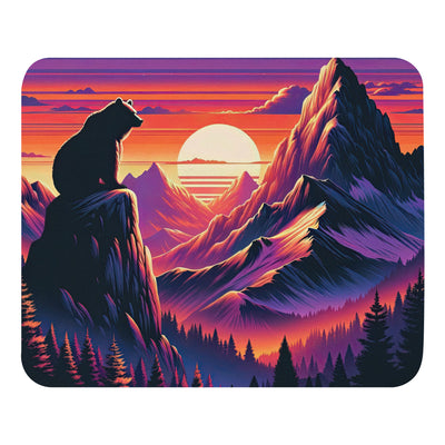 Alpen-Sonnenuntergang mit Bär auf Hügel, warmes Himmelsfarbenspiel - Mauspad camping xxx yyy zzz Default Title