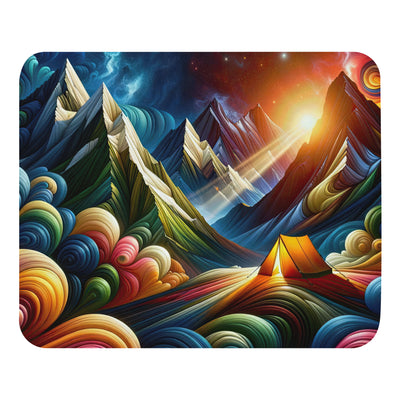 Abstrakte Bergwelt in lebendigen Farben mit Zelt - Mauspad camping xxx yyy zzz Default Title