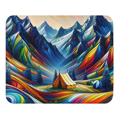Surreale Alpen in abstrakten Farben, dynamische Formen der Landschaft - Mauspad camping xxx yyy zzz Default Title