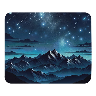 Alpen unter Sternenhimmel mit glitzernden Sternen und Meteoren - Mauspad berge xxx yyy zzz Default Title