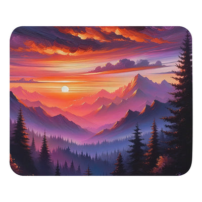 Ölgemälde der Alpenlandschaft im ätherischen Sonnenuntergang, himmlische Farbtöne - Mauspad berge xxx yyy zzz Default Title