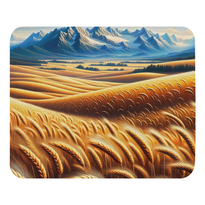 Ölgemälde eines weiten bayerischen Weizenfeldes, golden im Wind (TR) - Mauspad xxx yyy zzz Default Title