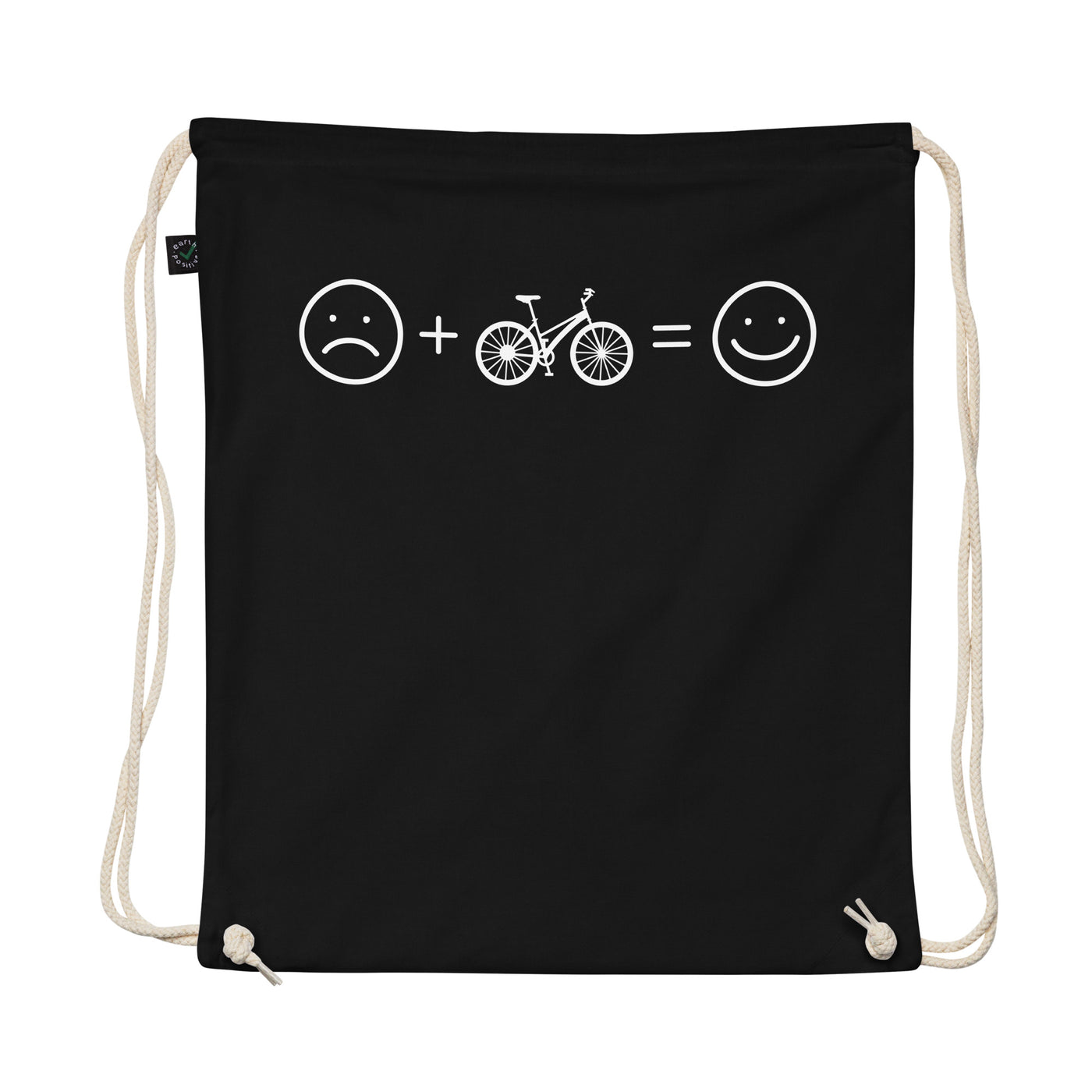 Smile Face And Bicycle - Organic Turnbeutel fahrrad