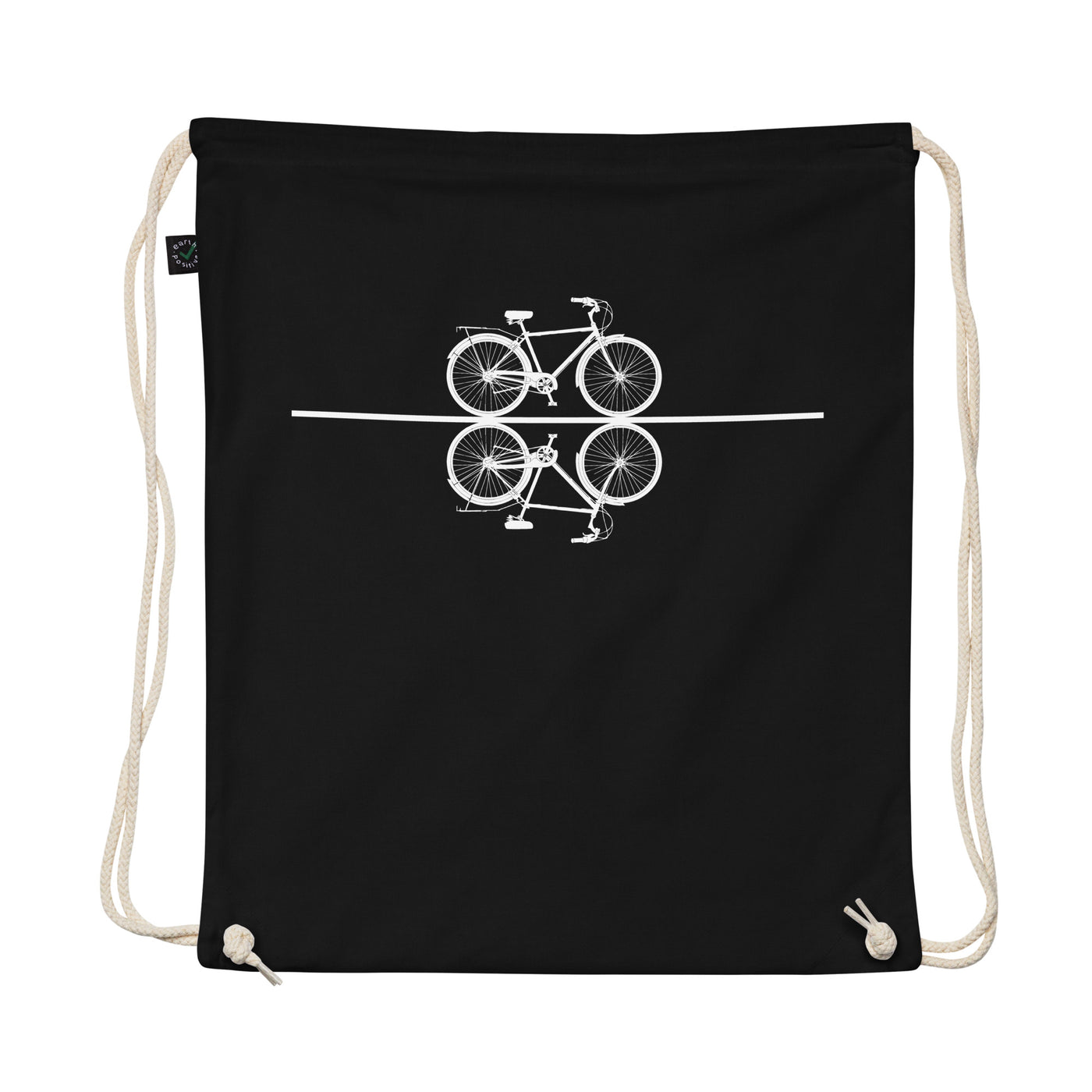 Straight Line - Cycling - Organic Turnbeutel fahrrad Schwarz