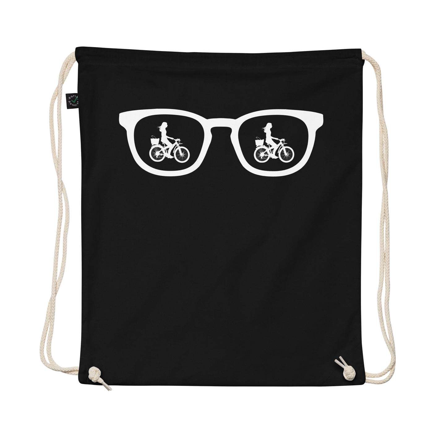 Sunglasses And Cycling 2 - Organic Turnbeutel fahrrad Schwarz