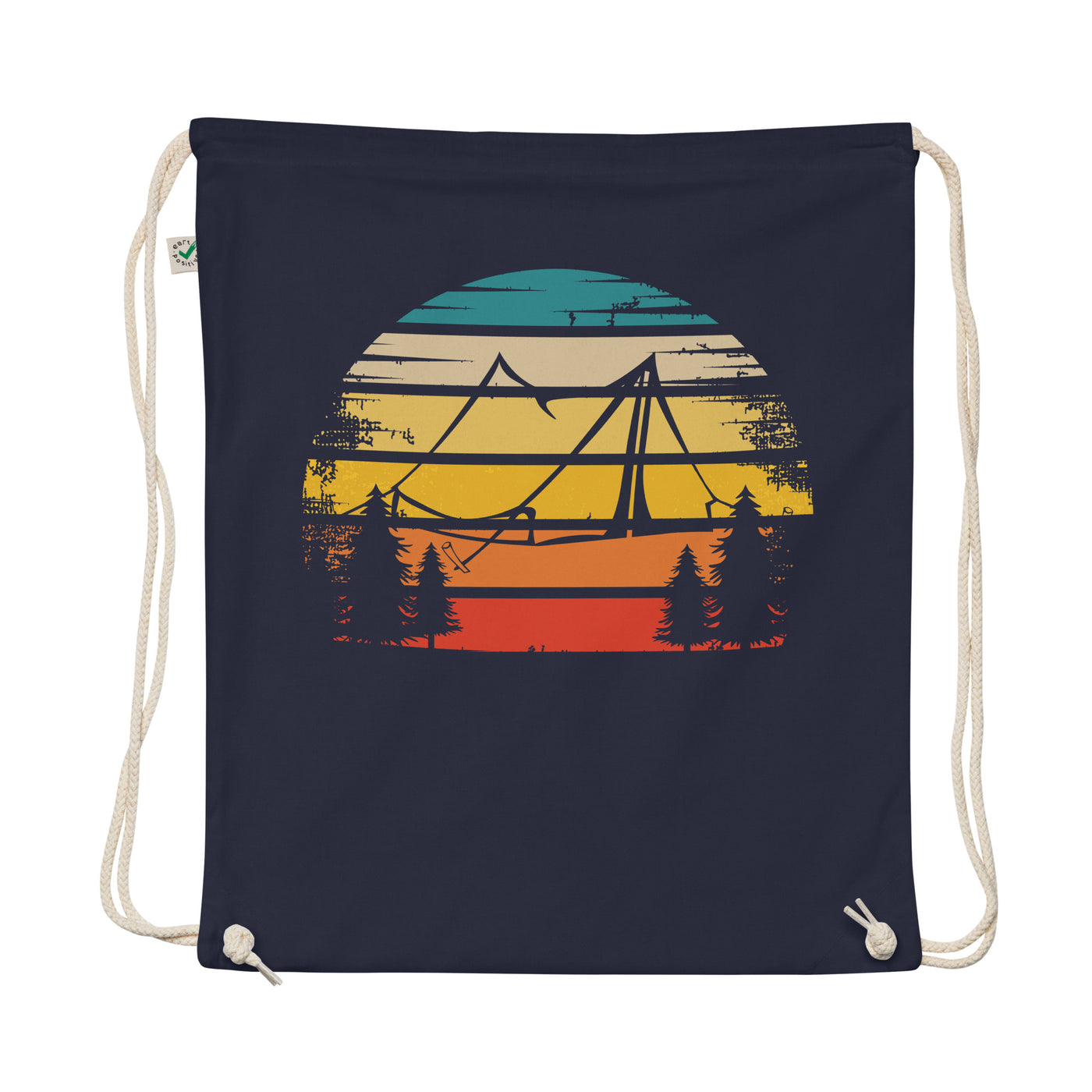 Retro Sun And Camping - Organic Turnbeutel camping