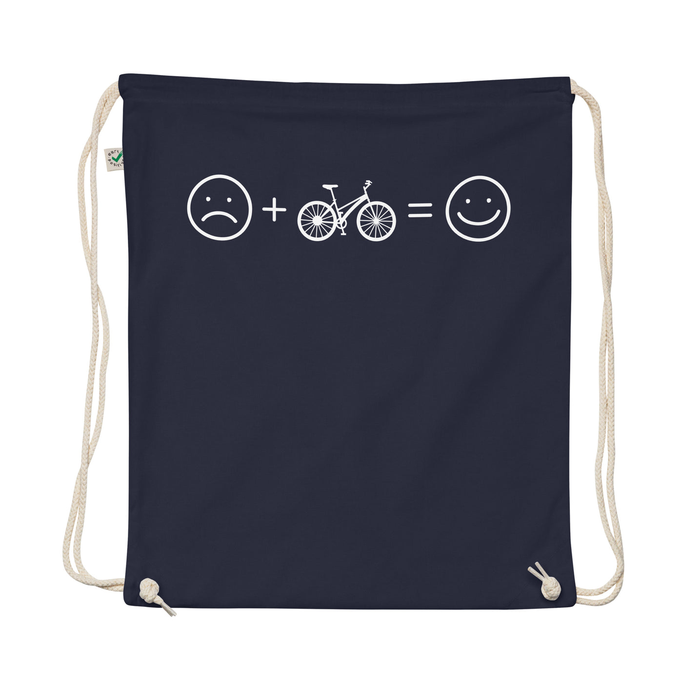 Smile Face And Bicycle - Organic Turnbeutel fahrrad