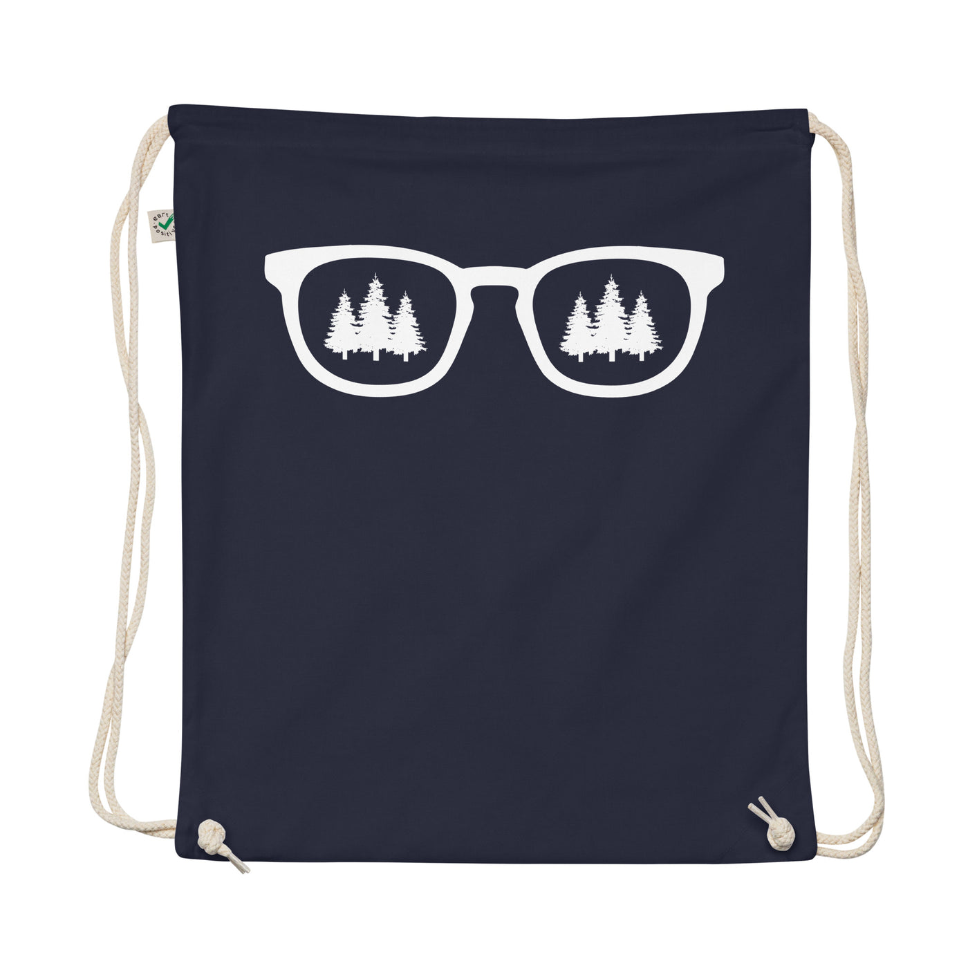 Sunglasses And Trees - Organic Turnbeutel camping Navy