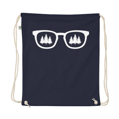 Sunglasses And Trees - Organic Turnbeutel camping Navy