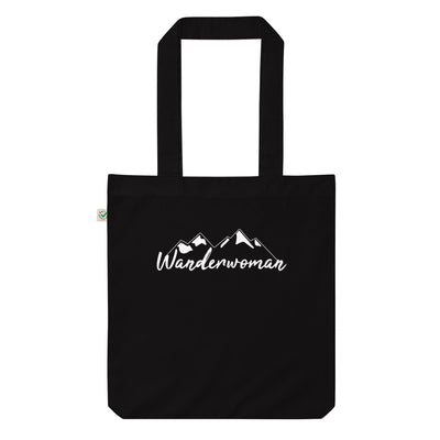 Wanderwoman. - Organic Einkaufstasche wandern Schwarz