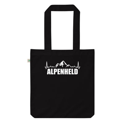 Alpenheld 1 - Organic Einkaufstasche berge Black