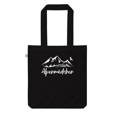 Alpenmadchen - Organic Einkaufstasche berge Black
