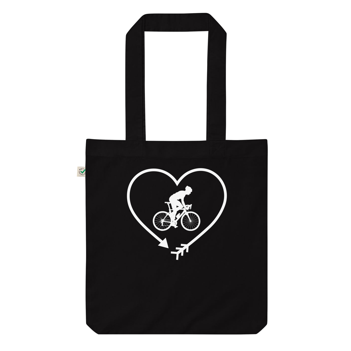 Pfeil, Herz Und Radfahren 1 - Organic Einkaufstasche fahrrad