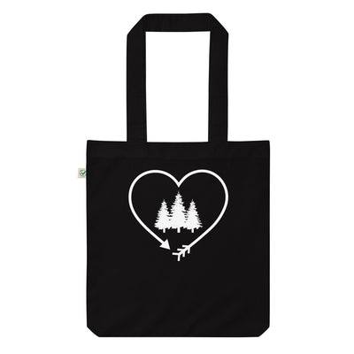 Pfeil, Herz Und Bäume - Organic Einkaufstasche camping Black
