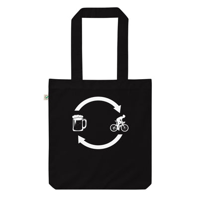 Bier, Ladende Pfeile Und Radfahren 1 - Organic Einkaufstasche fahrrad Black