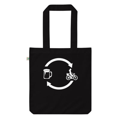 Bier, Ladende Pfeile Und Radfahren 2 - Organic Einkaufstasche fahrrad Black