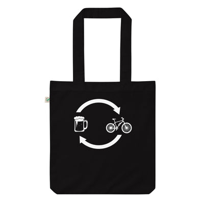 Bier, Pfeile Laden Und E-Bike - Organic Einkaufstasche e-bike Black