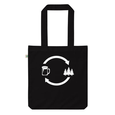 Bier, Pfeile Laden Und Baum - Organic Einkaufstasche camping Black