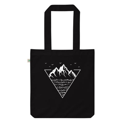 Berg Geometrisch - Organic Einkaufstasche berge wandern Black
