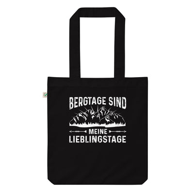 Bergtage - Lieblingstage - Organic Einkaufstasche berge wandern Black