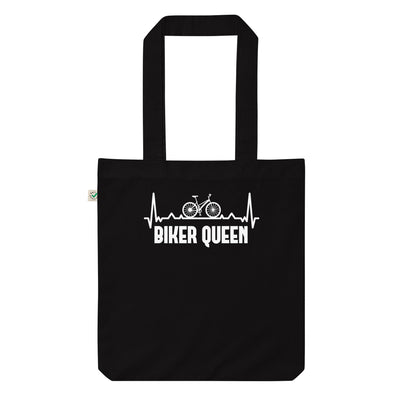 Biker Queen 1 - Organic Einkaufstasche fahrrad Black